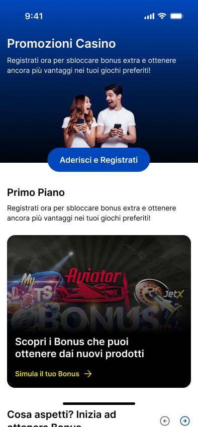 Promozioni Casino, nuova home